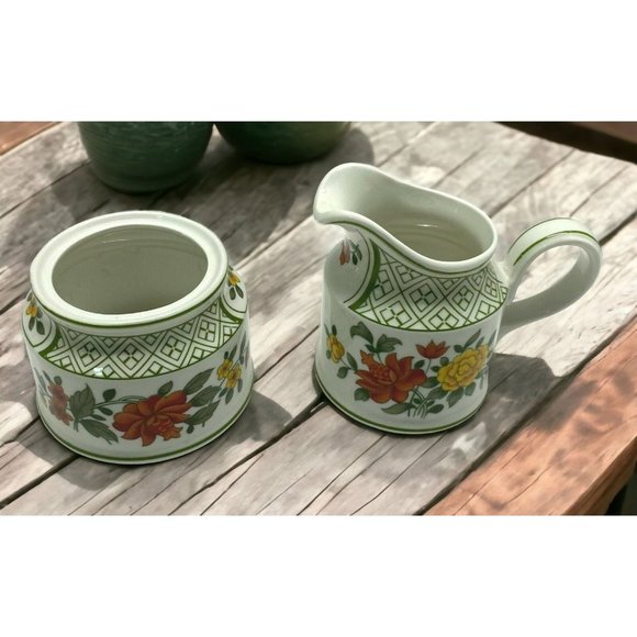 Villeroy & Boch Summer Day Creamer and Sugar Bowl No Lid Germany Summerday - Picture 1 of 7